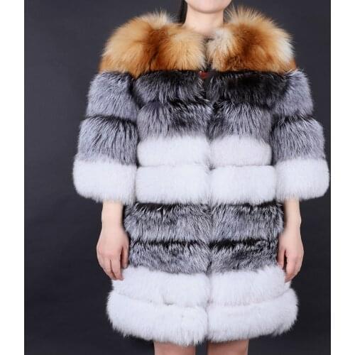 Real fur coat natural fur jacket long female winter warm leather fox fur coat high quality fur fluffy jacket women 2020