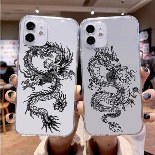 Remazy Fashion Dragon Animal Pattern Silicone phone case For iphone 12 11 Pro MAX 5 6 7 8 9 10 X XS XR XSMAX Plus SE Cover Shell