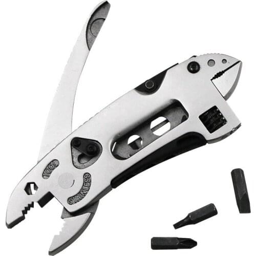 Fold Multi Tool Knife Repair Adjust Screwdriver Wrench Outdoor Survive Camp Jaw Plier Multipurpose Multifunction Spanner Gear