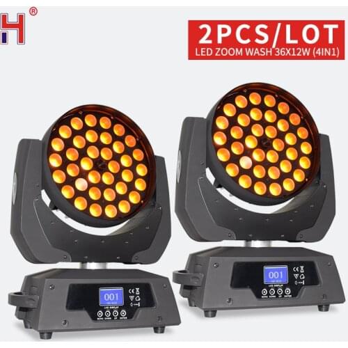 Led Moving Head Lyre Zoom Wash Light 36X12W DMX Beam RGBW DJ Spot Mobile Stage Lighting For Disco Party Show