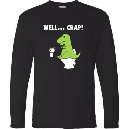 Dinosaur Well Crap Round Neck Tops Long Sleeve Tee Brand T-Shirts Mans T-shirt Camiseta Streetwear Karate Kid T Shirt Tshirts