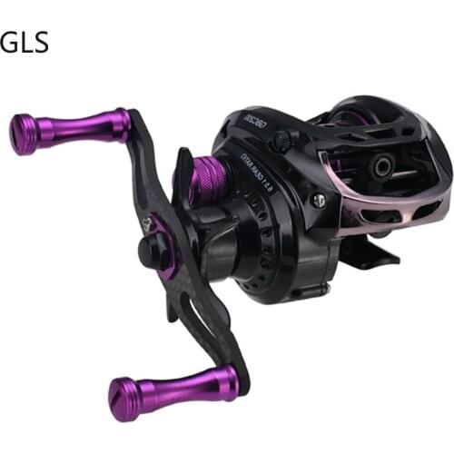 High Speed Ultra-Light 138g Purple Baitcasting Reel 5kg Max Drag Gear Ratio 6.5:1 Left Right Hand Exquisite spool Fishing Reel
