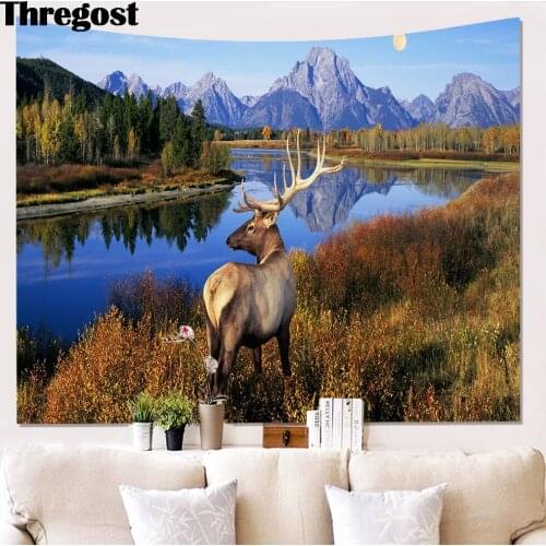 Animal Boho Wall Hanging Wall Cloth Tapestries Yoga Mat Hippie Decor Beach Carpet 3D Wall Carpets Bedroom Tapestry Art