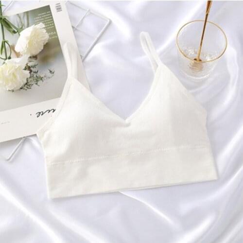 Women Tank Crop Top Seamless Underwear Female Crop Tops Sexy Lingerie Intimates Fashion With Removable Padded Camisole 1/2Pcs