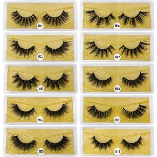 1Pair 3D Mink False Eyelashes 100% Cruelty Free Criss-cross Lashes Thick Natural Lashes Wispies Fluffy Lashes Makeup Extension