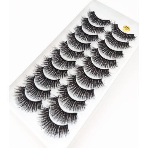 10Pairs Mink Eyelashes 3D Lashes Thick HandMade Full Strip Lashes Cruelty Free Mink Lashes soft False Eyelashes Makeup