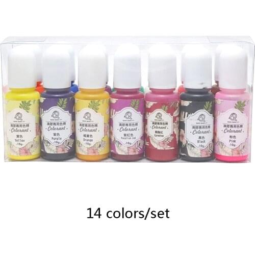 14colors/set Epoxy Resin Pigment UV Resin Coloring Dye Colorant Resin Pigment DIY Handmade Crafts Jewelry Making Tools