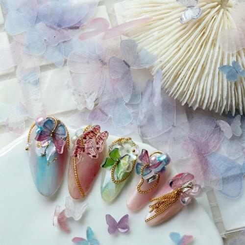 40Pcs/Bag Nail stickers 3D Butterfly Pattern Design Fashion DIY Nail Decoration Sequin uñas postizas