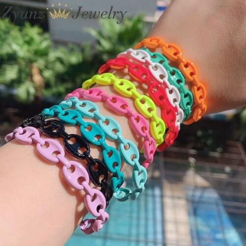 5PCS, Enameled Color Cuff Bangle Charm Bracelet For Women Party Wedding Jewelry Gift