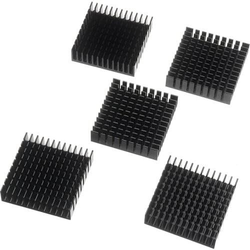 5pcs Practical Black Heat Sink Aluminum Mini Heatsink 40*40*11mm For LED Power Transistor Electronic Radiator