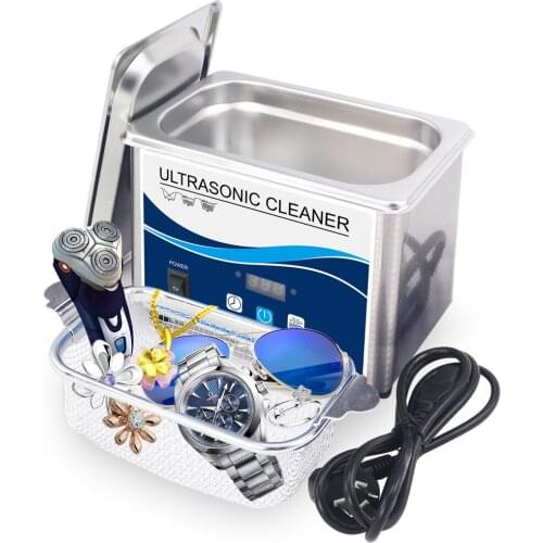 800ml Household Digital Ultrasonic Cleaner 60W Stainless Steel Bath 110V 220V Degas Ultrasound Washing for Watches Jewelry