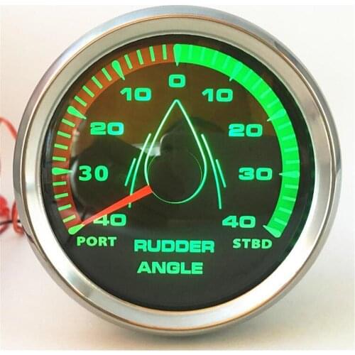 1pc New Style 85mm Marine Lcd Rudder Angle Gauges Waterproof IP67 Rudder Angle Meters Instrument 0-190ohm with 8 Kinds Backlight