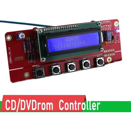 CD/DVDrom Optical Drive Controller DIY Audio player CD driver, turn to disk, IDE CD-ROM + remote control Digital Display