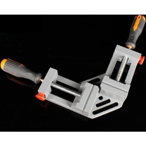 Double handle right-angle clamp metal welding clamp glass fish tank photo frame splicing fixing clamp 90° quick clamp woodworkin