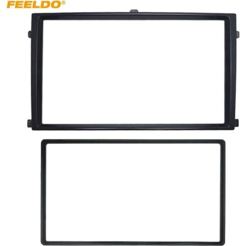 FEELDO Car 2DIN Face Frame Panel for Ssangyong Rexton 2007+ Stereo Interface CD/DVD/Radio Fascia In Dash Mount Trim Kit #5241
