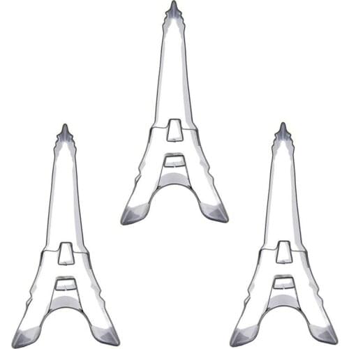 Lron tower shape 3 piece biscuit cutting molds, baking tools, cake decorating soft candy tools