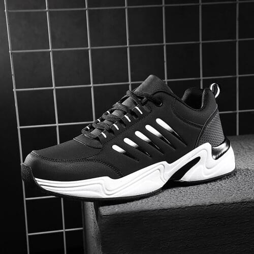 Spring Winter Men Running Shoes Non-slip Outdoor Sport Shoe for Man Comfortable Sneakers Black White Athletic Footwear Run