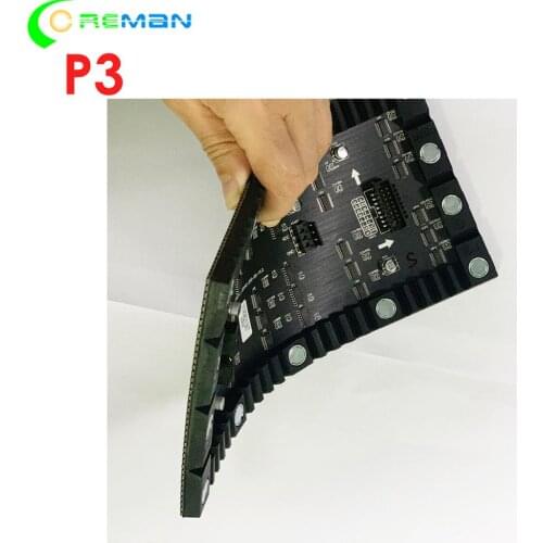 Indoor soft flexible curve led screen module p3 for custom shape led video wall led panel 120 x 240mm 40 x 80