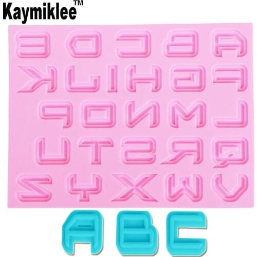 M939 Alphabet Upper Case Small Letter Silicone Fondant Cake Mold For Border Jelly Sugar Cake Decoration Tools