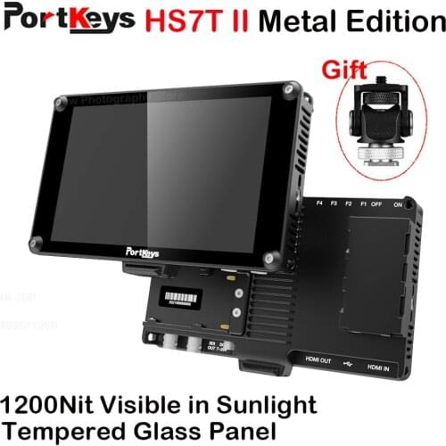 Portkeys HS7T II Metal Edition 4K Monitor 7'' on Camera DSLR Field Monitor 3D LUT Touch Screen SDI HDMI 1920x1200 Video Camera