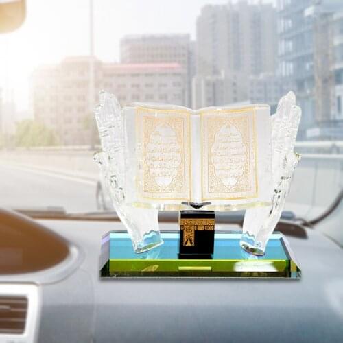 Muslim Crystal Ornament Allah Islamic Arts Car Home Office Decoration Showpiece Gift