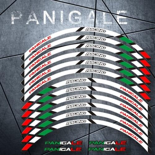 Motorcycle front and rear wheels Edge Outer Rim Sticker Reflective Stripe Wheel Decals For DUCATI PANIGALE