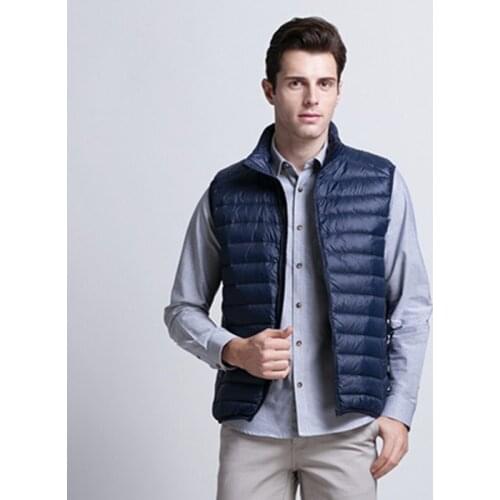 2019 Spring and Autumn New Boutique White Duck Down Slim Mens Casual Down Jacket Thin Male Solid Color High-grade Down Coats
