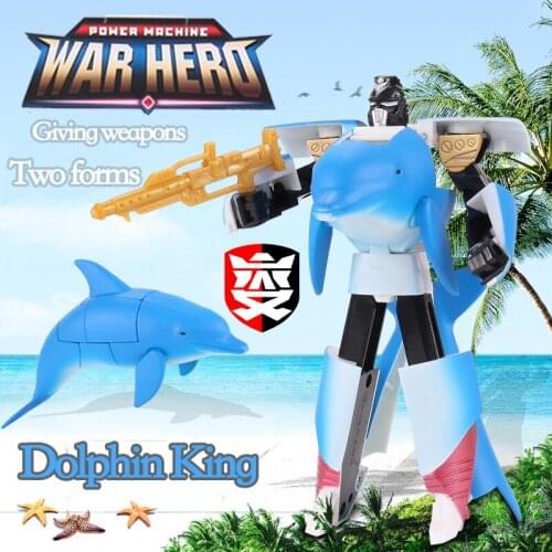 Deformation Robot Aquarium Shark Dolphin Animal Deformation Robot 2PCs Toy Set Boy