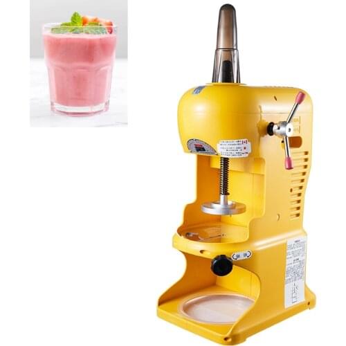 Electric Block Ice Crusher Snow Cone Ice Shaver Planer Machine Maker Snowflake Shaved Ice Machine Snow Milk Tea Shop 220V/110V