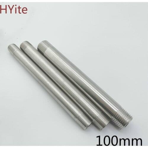 Water connection 1/8" 1/4" 3/8" 1/2" 3/4" 1" 1-1/4" 1-1/2" Male X Male Threaded Pipe Fittings Stainless Steel SS304 100mm Length