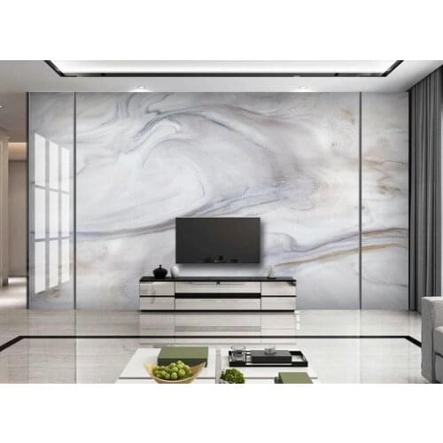 Modern HD White Marble Wallpaper Large Photo Wall Mural for Living Room Art Wall Painting Canvas Murals Abstract 3d Wall Paper