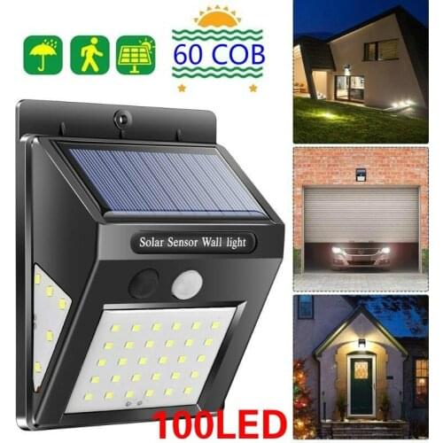 1/4pcs 30/100LED Solar Power Lamp PIR Motion Sensor Wall Light Outdoor Waterproof Energy Saving Street Garden Yard Security Lamp