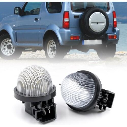 2Pc LED License Number Plate Light For Suzuki Jimmy JB Alto HA Carry Pickup Grand Vitara Swift Wagon R MC Opel Agila Car Accessy
