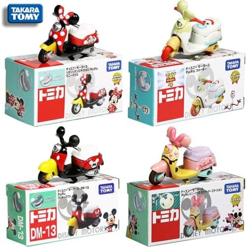 TAKARA TOMY various alloy motorcycle models Minnie Donald Duck three-eyed monster cartoon die-casting car childrens gift