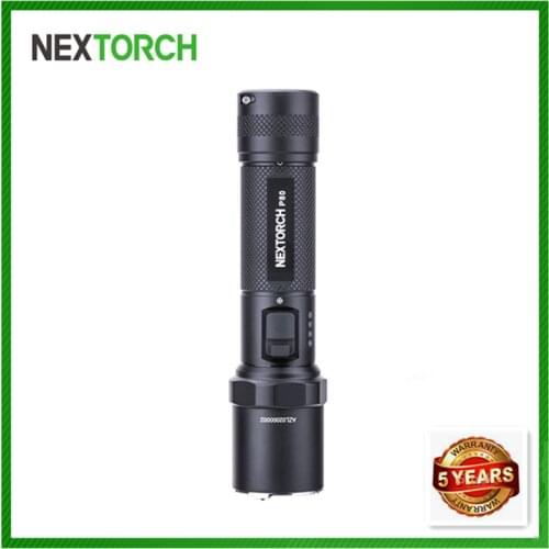 NEXTORCH 1300 Lumens Tactical Flashlight USB Rechargeable 18650 Battery One-Step Strobe LED HIgh Power Waterproof P80 Flashlight