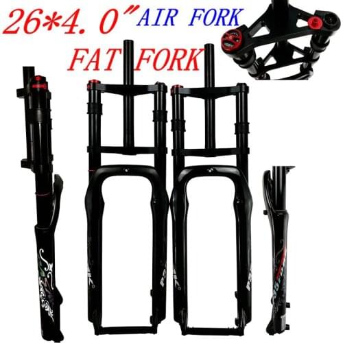 Pasak Double shoulder fat bike fork fat bicycle 26" 4.0" air forkes Snow MTB Moutain 26inch Bike Fork 135mm magnesium alloy