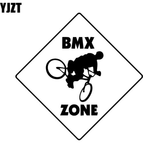 YJZT 15.6CM*15.6CM Bmx Crossing Decal Zone Window Bumper Decoration Decals Vinyl Car Sticker C31-0502