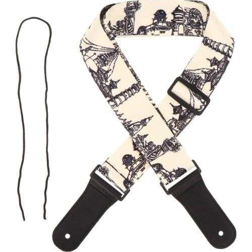 1pc Creative Printed Comfortable Guitar Strap Guitar Accessory Guitar Belt for Men Women