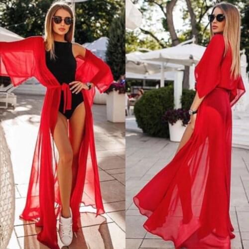 2020 Brazilian Summer Women Sexy Beach Dress Tunic Lace Mesh Bikini Cover-up Bandage Swimwear Mujer Sundress Beach Cover-up