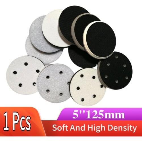 5 Inch Sponge Interface Pad 125mm Polishing Pad for Sander Backing Pad Abrasive Tools Accessories Protection - Hook and Loop
