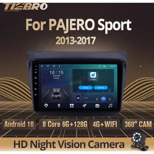 TIEBRO 2 Din Android 10 Car Radio For Mitsubishi PAJERO Sport 2013 2014 2015-2017 Car Multimedia Video Player Navigation GPS DVD