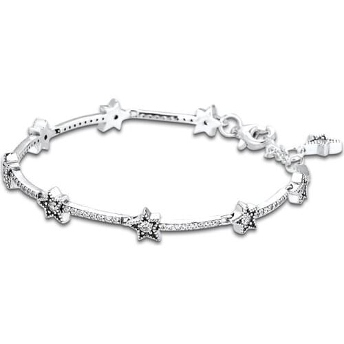 Bracelet For Women Silver Celestial Stars Bracelets 925 Sterling Silver Jewelry Femme Pulseira Plata de ley Armband