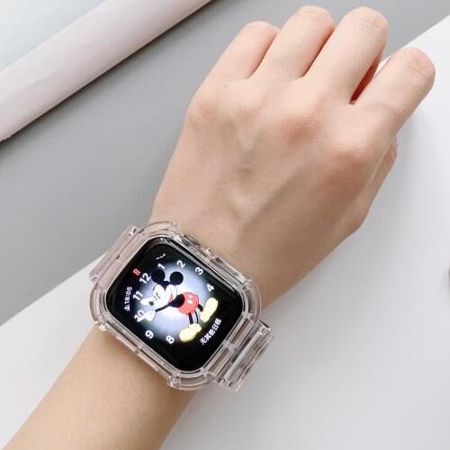 Case + Band for Apple Watch 44mm 40mm IWatch SE Series 6 5 4 3 2 1 Stylish Sport Bracelet 42mm 38mm One Piece Loop Accessories