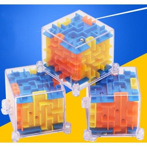 Children Gift Transparent Maze Magic Cube Six-sided 1Pcs Learning Developing Toy 3D Puzzle Game Educational Toy Plastic