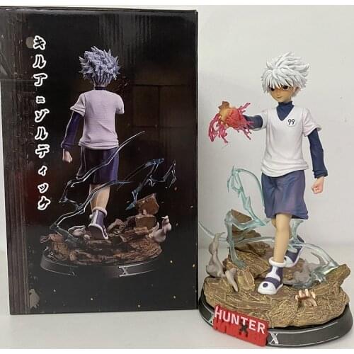 Hunter x Hunter Action Figure Anime Gon Freecss Kurapika Quwrof Killua Zoldyck Figurine Toys 27cm