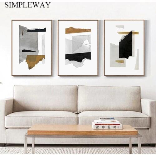 Geometric Abstract Artwork Poster and Print Simplicity Contemporary Wall Art Picture Canvas Painting Modern Living Room Decor