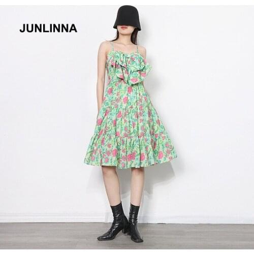 Зеленые летние платья JUNLINNA China At AliExpress