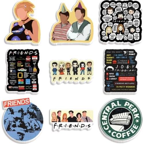 Planar Resin Printed Friends Character Cartoon Cabochons Printed for DIY Phone Decorations Accessories 10pcs