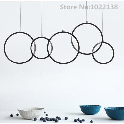 AC85-265V Round circle Pendant Chandelier Corridor Hanging light fixture Modern Chandelier Lightings DIY home decorative lights