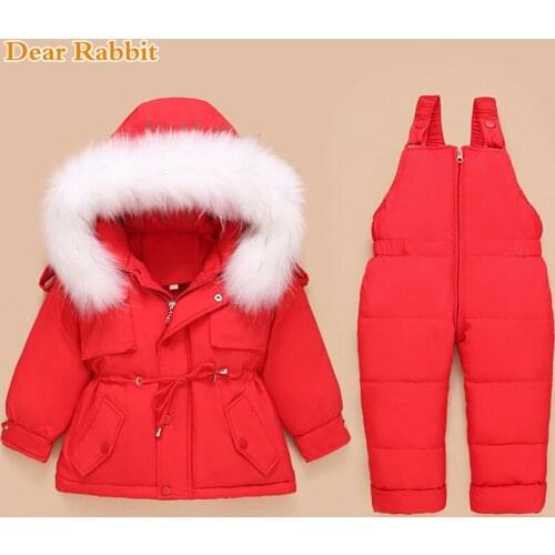 2020 new Children Winter Boys Coat Down Jacket For Girls Thick Jumpsuit 1-4 Yrs Kids Baby Snowsuit Toddler Overalls Clothing Set